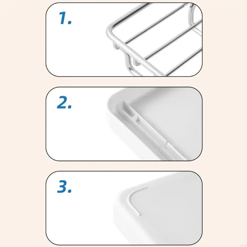 Space Saving Soap Rustproof Stainless Drain Tray For Bathroom Kitchen Countertop Storage