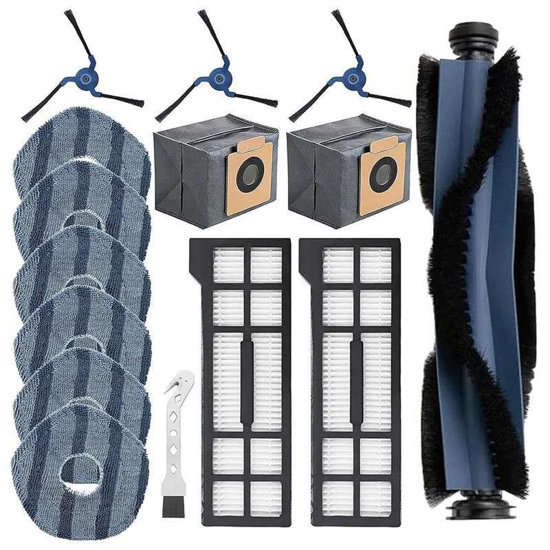 AT28-для пылесоса Eufy X10 Pro Omni, запасная часть, основная боковая щетка, фильтр Hepa, швабра, тканевые мешки для пыли