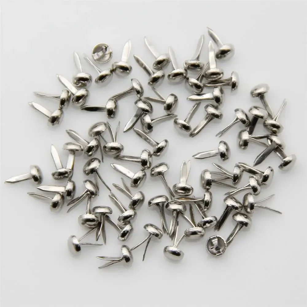 4.5MM/8MM Round Metal Mini Brads Studs Spike for Scrapbooking Embellishment Fastener DIY Handmade Craft Accessories