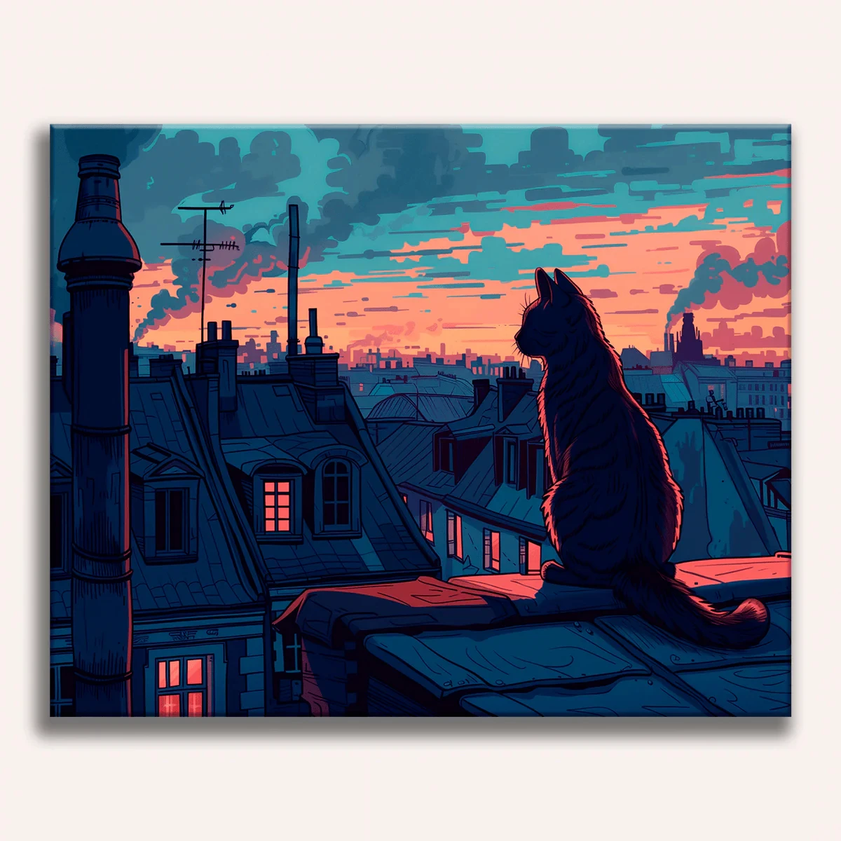 quebra-cabeca-de-500-1000-1200-2000-pecas-gato-noturno-atividade-familiar-para-sala-de-jogos-quarto-e-decoracao-de-casa-sem-moldura