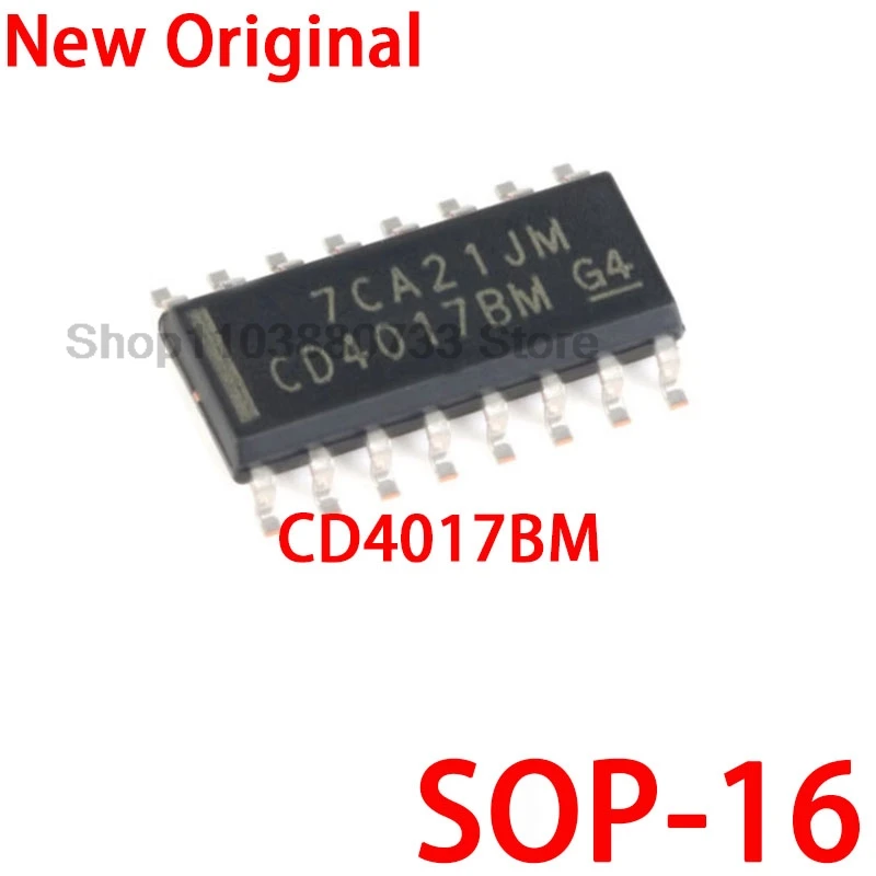 10 قطعة 100% جديد رقاقة CD4017BM SOP16 CD4017B CD4017 4017 SOP-16 SMD المنطق رقاقة IC عداد عشري