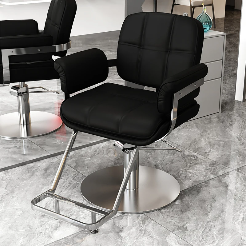 Online Celebrity Modern Barber Chairs Nordic Ergonomic Perm Hair Dyeing Chair Lift Swivel Salon Furniture Silla De Barberia FYBC