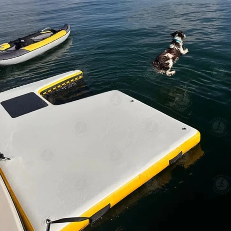 Drop Stitch Floating Pet Dog Ramp High Quality Floating Platform Inflatable Dog Ramp