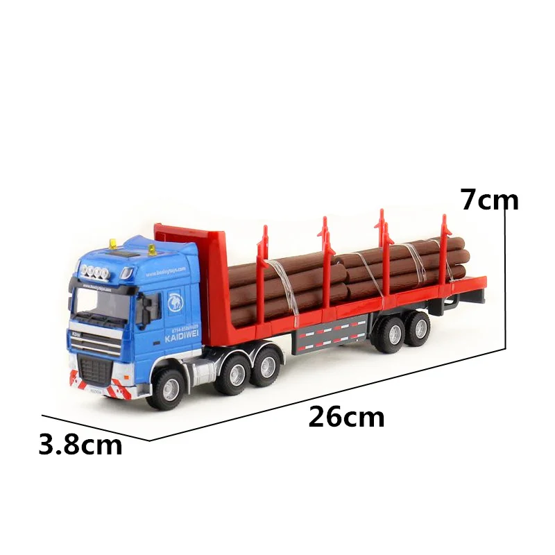 1:50 Scale Diecast Toy Vehicle Model Timber Transport Truck Engineering Car Educational Collection Gift For Kid