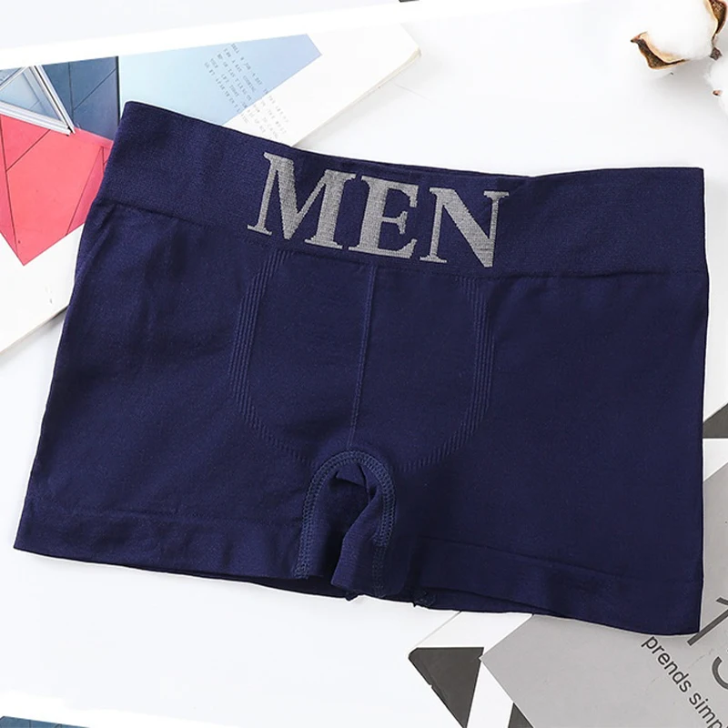 5 PCs Men\'s High Elastic Plain Color Comfortable Boxer Briefs Panties Breathable Pantyhose