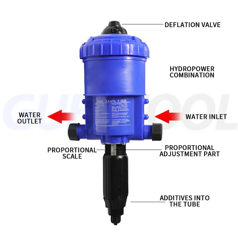 Dispositif de dosage automatique pour jardin, injecteur d'irrigation, pompe doseuse d'eau, injecteur de navigateur 62by Convient pour l'hygiène industrielle / lavage de véhicules / irrigation d'eau grasse / élevage d'a