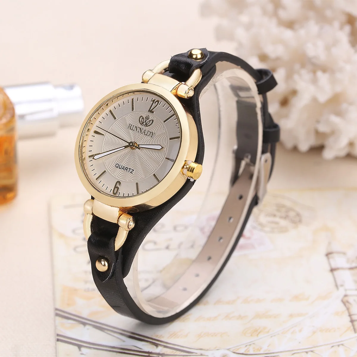 Fashion Small Dial Women Watches Casual Leather Strap Analog Quartz Wristwatch Girls Clock Reloj Mujer image 2