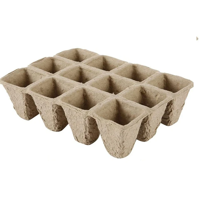 120Cells Seedling Startup Tray Seedling Starter Kit Organic Plant Starter Tray With Drainage Holes Is Biodegradable