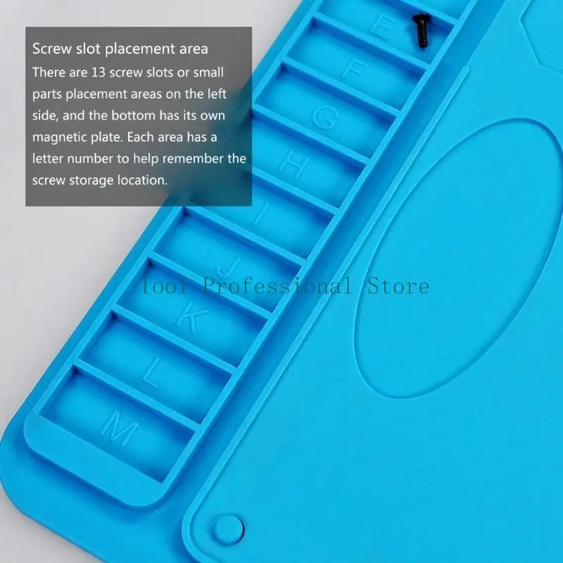 57QF Silicone Soldering Pad Desk Platform Mat for Welding Station Iron Phone PC Repair Magnetic Heat Insulation