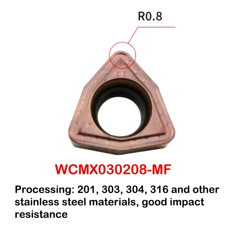 

U-Drill Insert Fast Drilling Water Jet Drills WCMX GT 040208 CNC Cutting Edge Violent Peach Shaped Stainless Steel Inserts