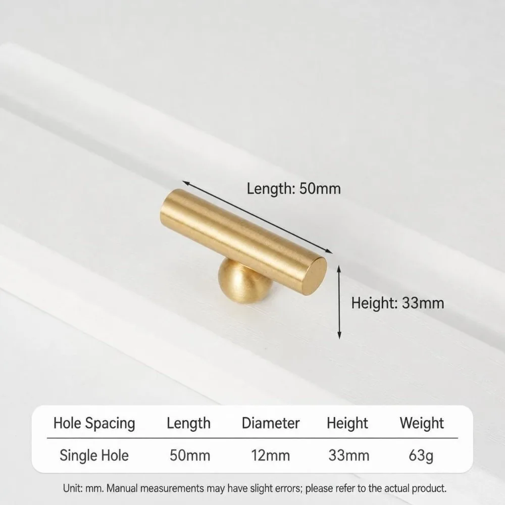 Modern Sleek Brass Cabinet Pulls Durable Minimalist Solid Brass Handles Luxury Smooth Gold Drawer Knobs Cabinetry,Furniture