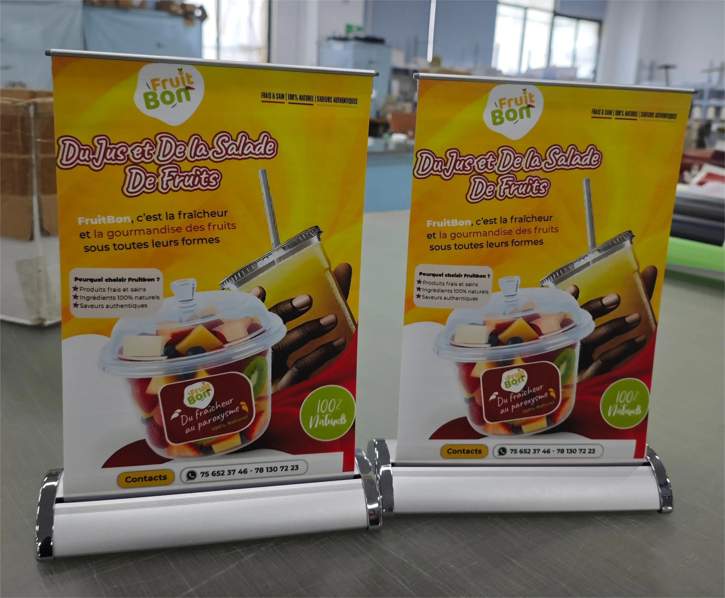 

【Hot】Mini Desktop Roll-Up Banner Display Stand Portable Tabletop Pull-Up for Events & Exhibitions