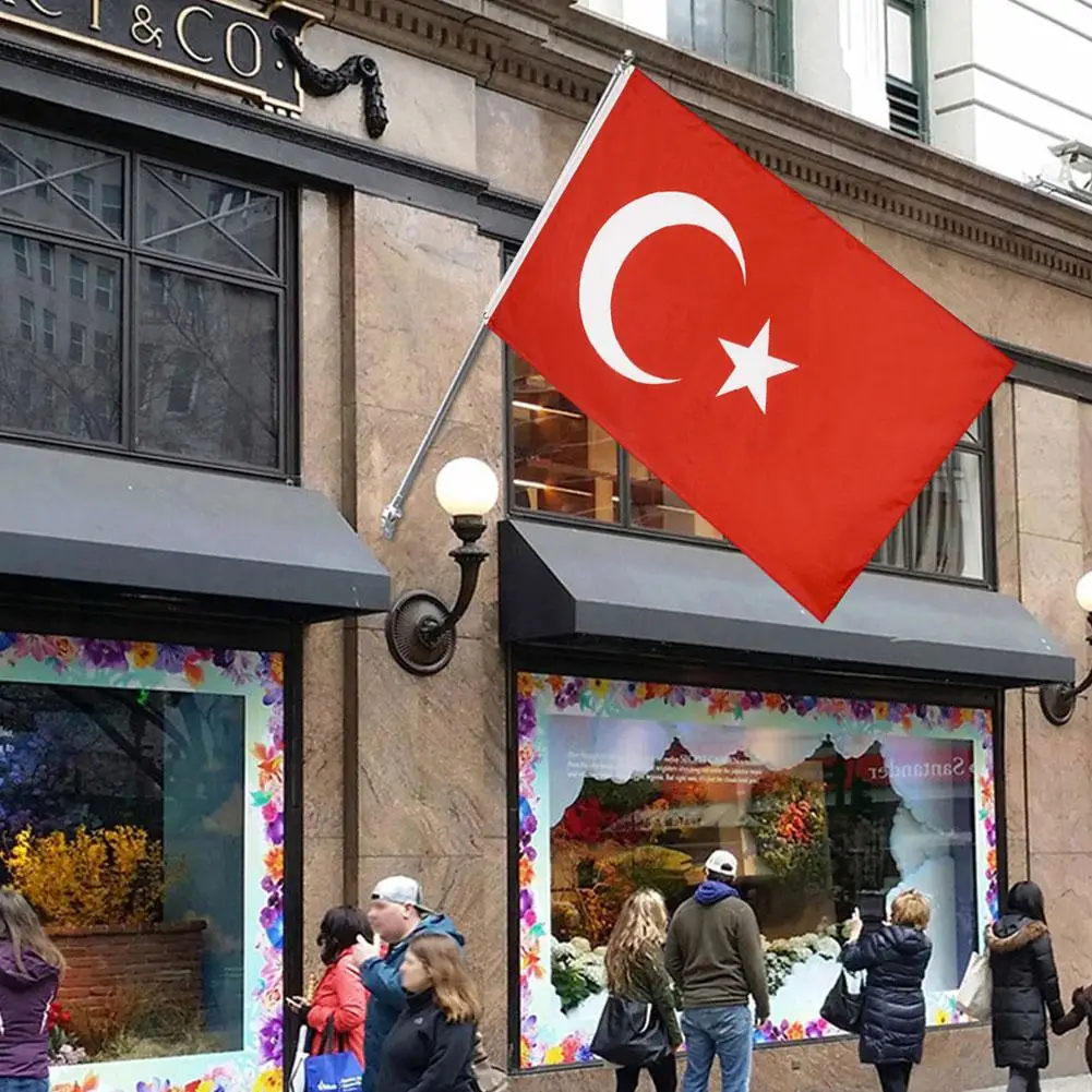 90*150cm bandiera turca 3 * 5ft bandiera in poliestere Spot bandiera della turchia P9u7