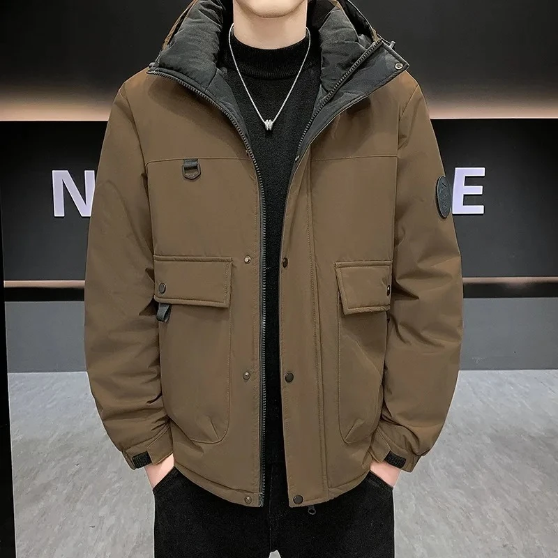 Couple's Thicken Padded Coats Men Women Winter Hooded Parka Jackets Men's Outdoor Loose Fit Windproof Parkas Warm Puffer Jackets