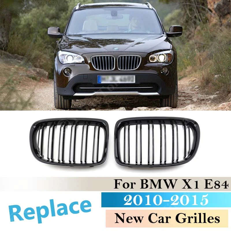 

Front Kidney Grilles For BMW X1 E84 2010 - 2015 Car Accessories Dual Slat Grille Black Multi Color High Quality ABS 2011 2012