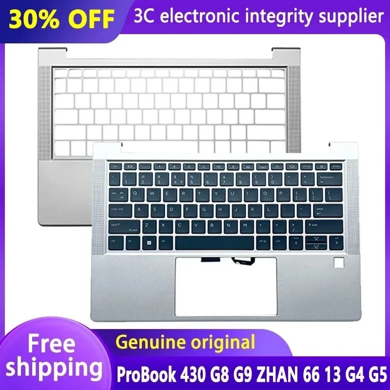 

Original US Keyboard for ProBook 430 G8 G9 ZHAN 66 13 G4 G5 Laptop Palmrest Upper Cover Top Housing Replacement M21190-001