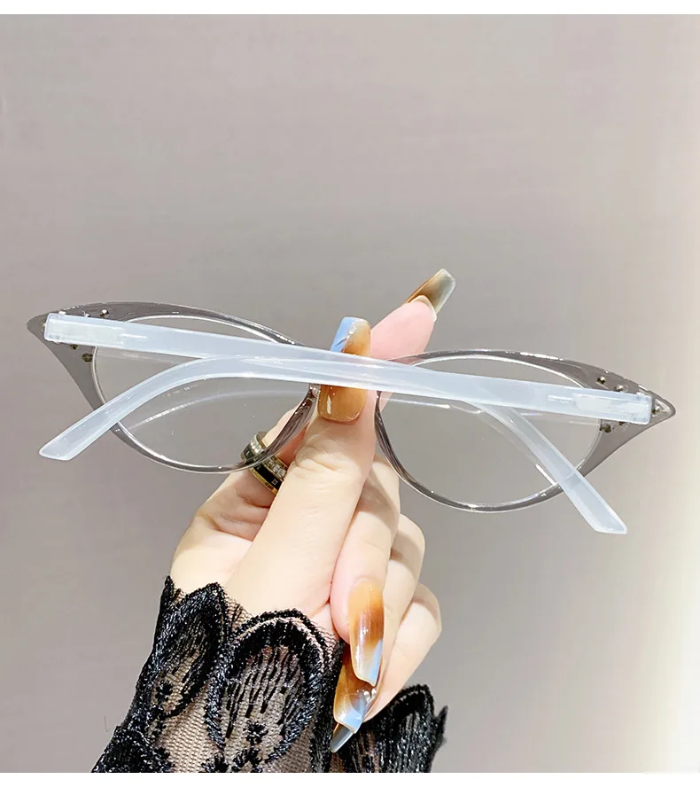Neue Lesebrille Mann Frau Cat Eye Strass Leser Unisex Mode Blockieren Blau Licht Brillen Bunte Brillen – Detail 18
