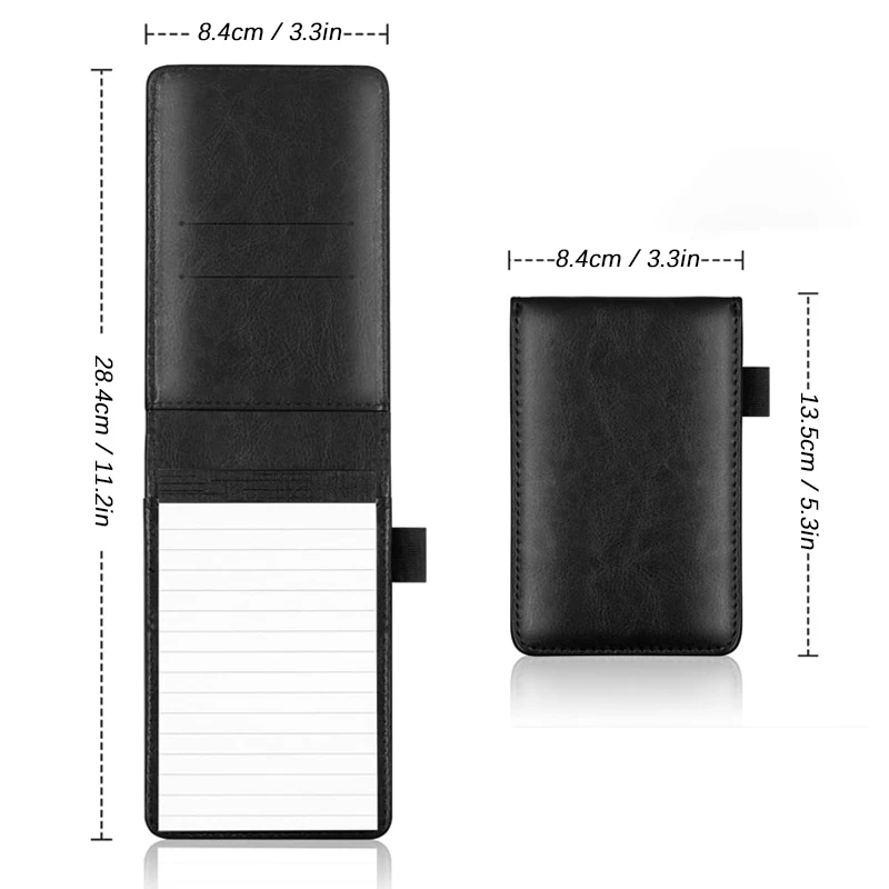 A7 Taschenplaner mit Ledereinband, Kleines Notizbuch & Notizblock, Geschäftstagebuch für Büro & Schule Schreibwaren – Detail 6