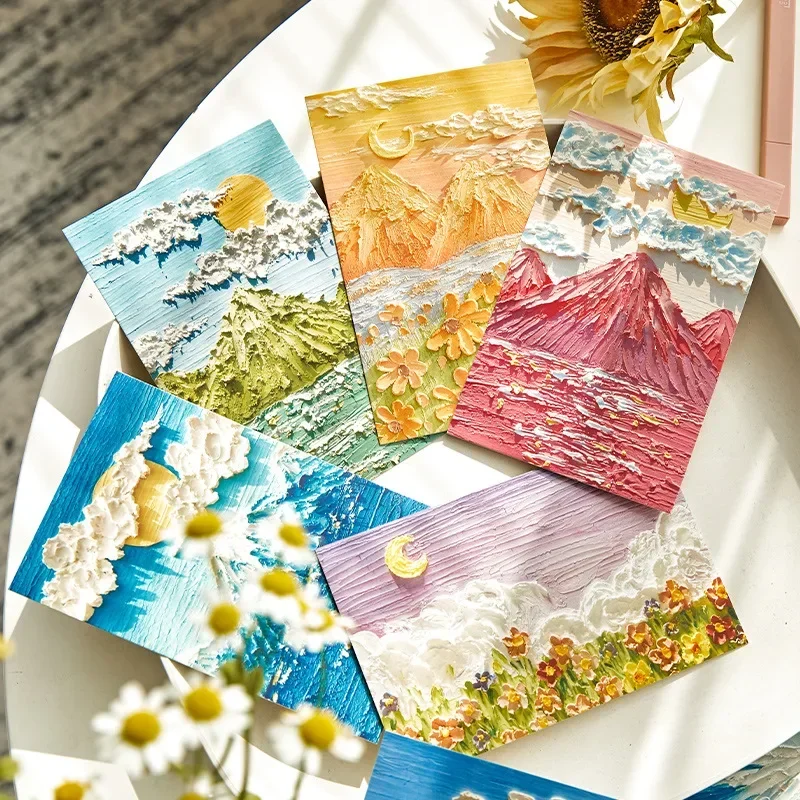 

30Pcs/Set Four Seasons Whispering Series Postcard Fantasy INS Style Oil Painting Greeting Message Cards Xmas Gift Card