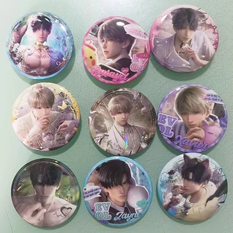 10Pcs/Box Anime Game Love and Deepspace Xavier Zayne Rafayel ralayo Shen Xinghui Li Shen Qi Yu Cosplay Badge Pin Tinplate Brooch
