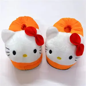 Sanrio Hello Kitty Plush Slippers Y2K أحذية قطنية حقيبة سكن الطلاب أقدام الشتاء أفضل 10 قط مبيعا في أحذية محشوة - رقم 6