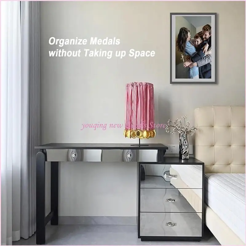 

57QA витрина для медалей, регулируемый металлический держатель, металлическая стойка для выставки товаров, подставка для медалей