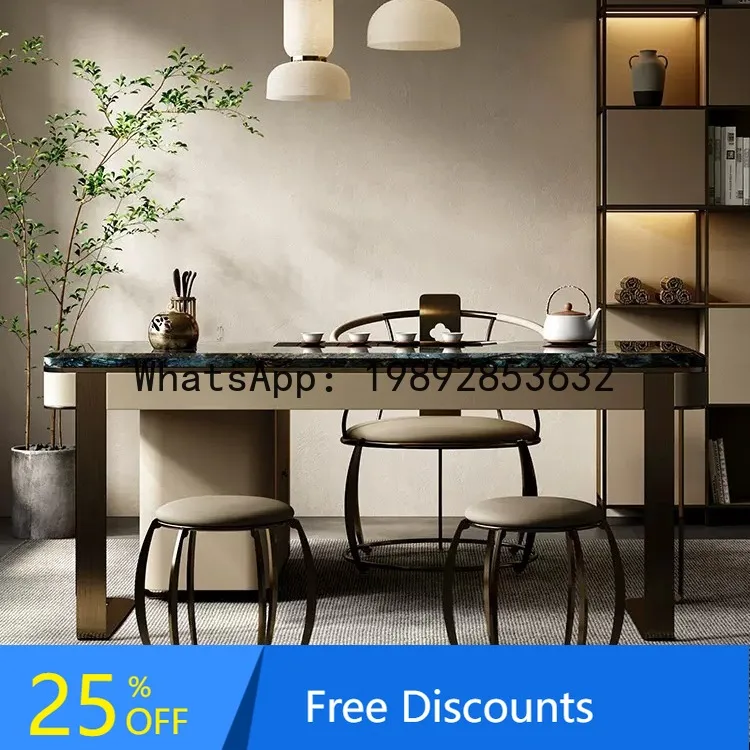 ABB Marble Coffee Table Modern Office Reception Meeting Room Tea Table Villa Living Room Balcony Kung Fu Tea Table