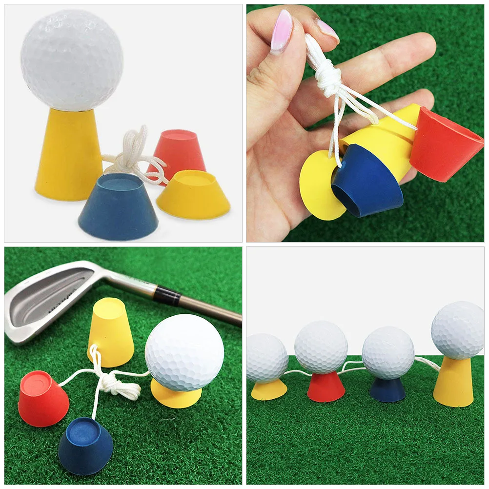 

5Sets Highclass Rubber Golf Tees Durable Ball Holders Winter Practice Accessories Golfs Supplies Replaceable Golfs Tee
