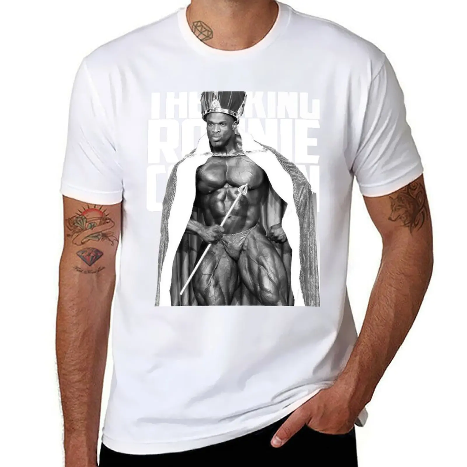 

Ronnie Coleman THE KING T-Shirt cotton t shirts man 100% anime tshirt T-Shirt