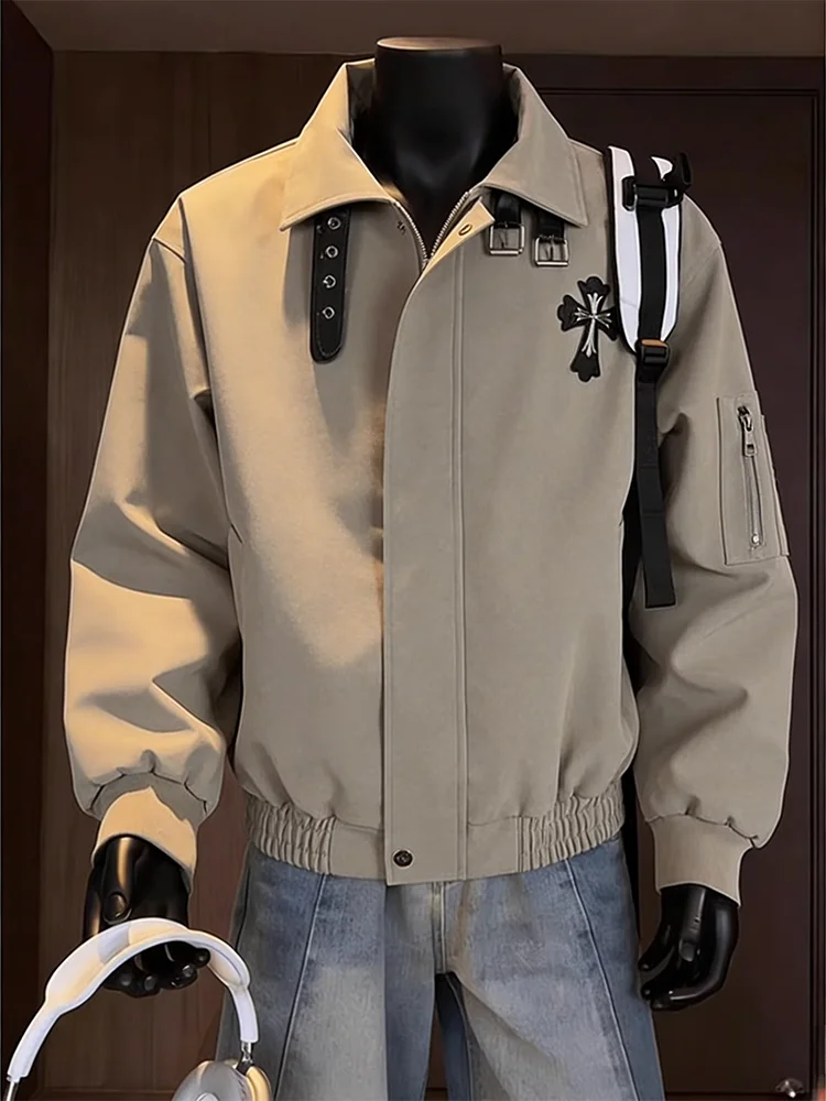 

Мужская демисезонная куртка-бомбер из искусственной кожи в американском стиле, с широкими плечами, для мотоциклистов, верхняя одежда