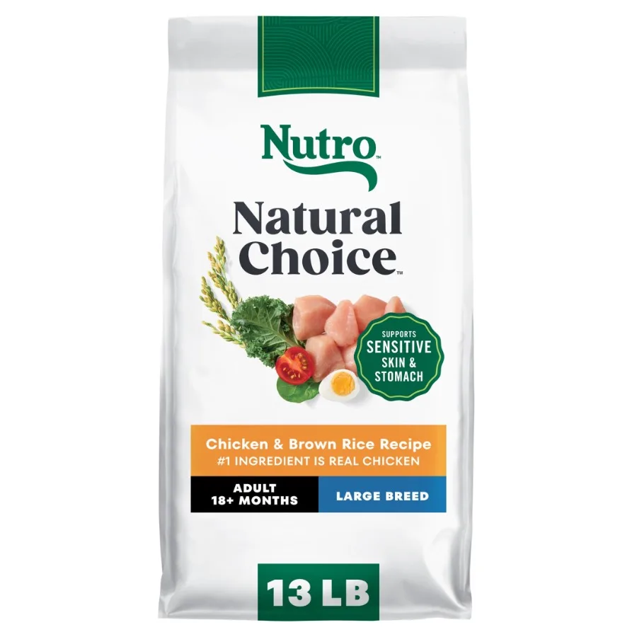 Natural Choice - Alimento Seco para Perros Adultos de Raza Grande, Receta de Pollo y Arroz Integral, Bolsa de 13 lb