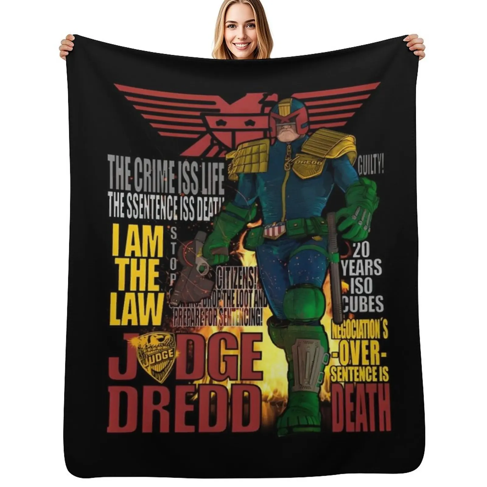 Judge Dredd Throw Blanket All Weather Soft Throw Blanket for Sofa