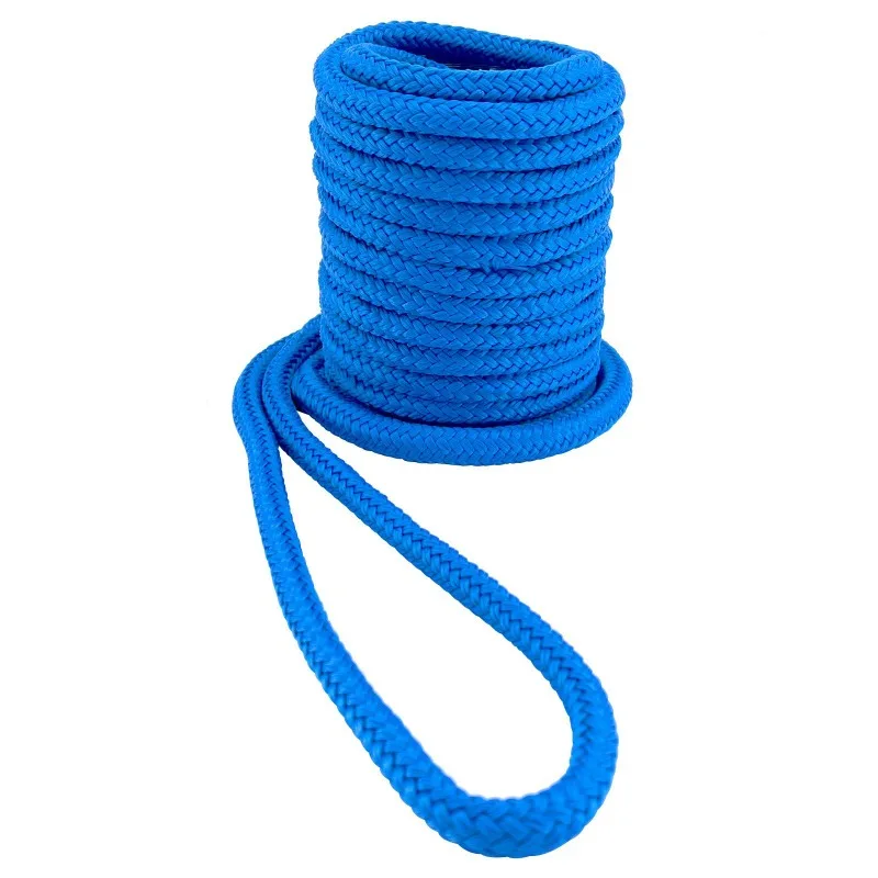 

Blue double braided nylon rope, anchor rope, mooring post cable