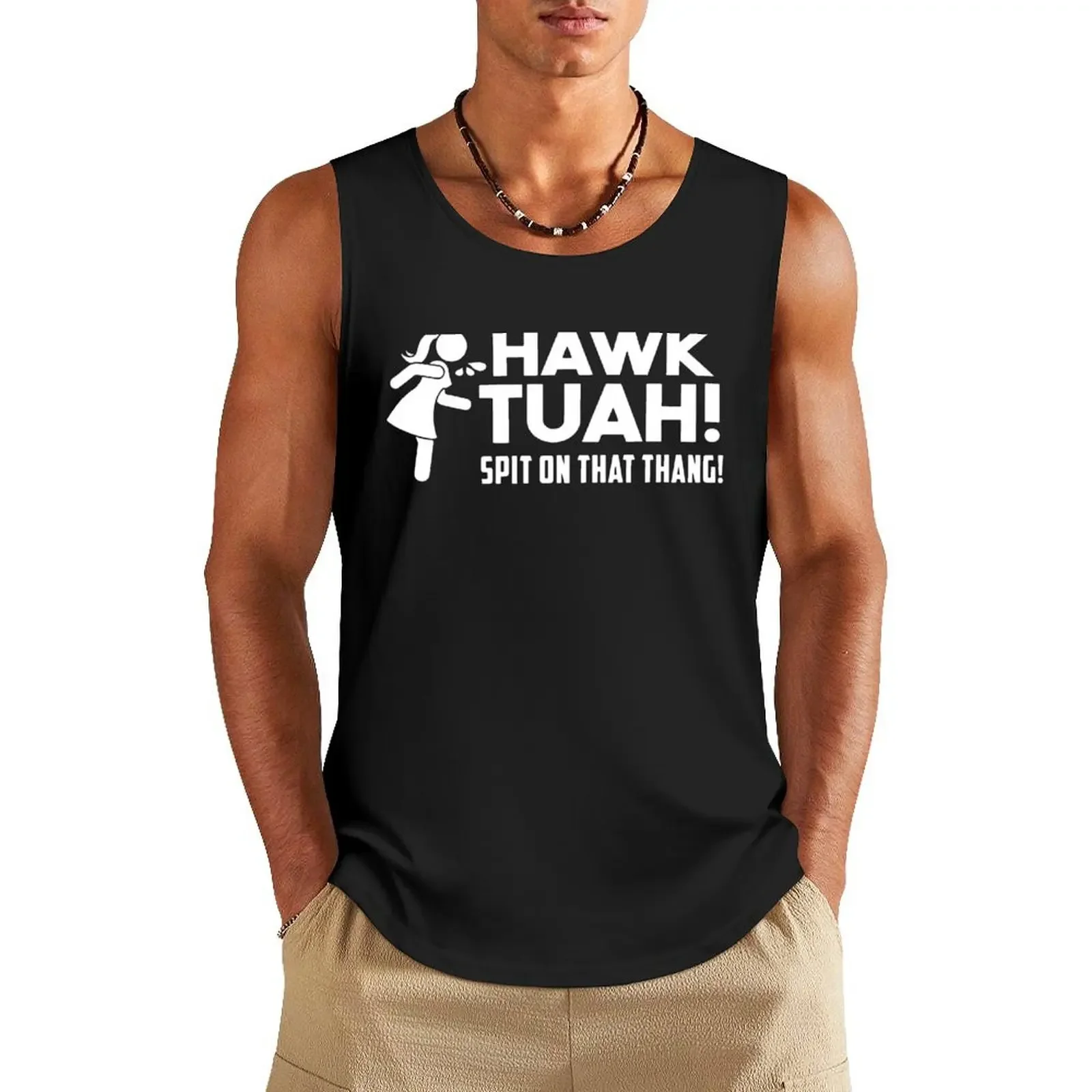 Hawk Tuah Spit on that thang 2 Tank Top plain t-shirt t-shirts for men men gym clothing t-shirt Men's