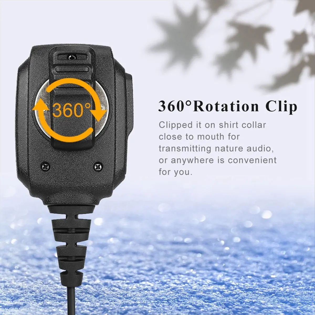 

HK006 IP54 Водонепроницаемый микрофон Walkie Talkie Микрофон плечевой динамик PTT для UV-5R UV82 RT622 (2 шт.)