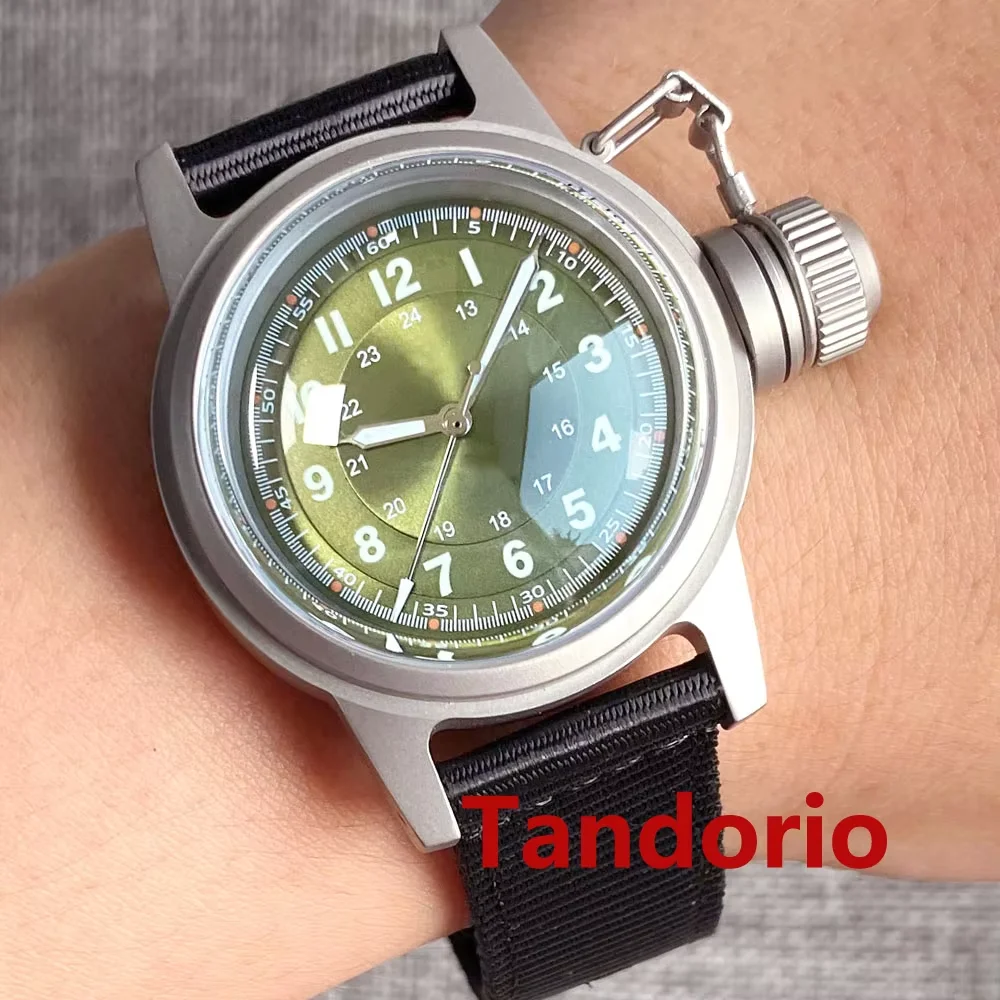 Tandorio 36mm 20ATM Diver Men Watch Sapphire Glass Sandblast Aviation Style Automatic Miyota 8215/PT5000 Mechanical Wristwatch view 3
