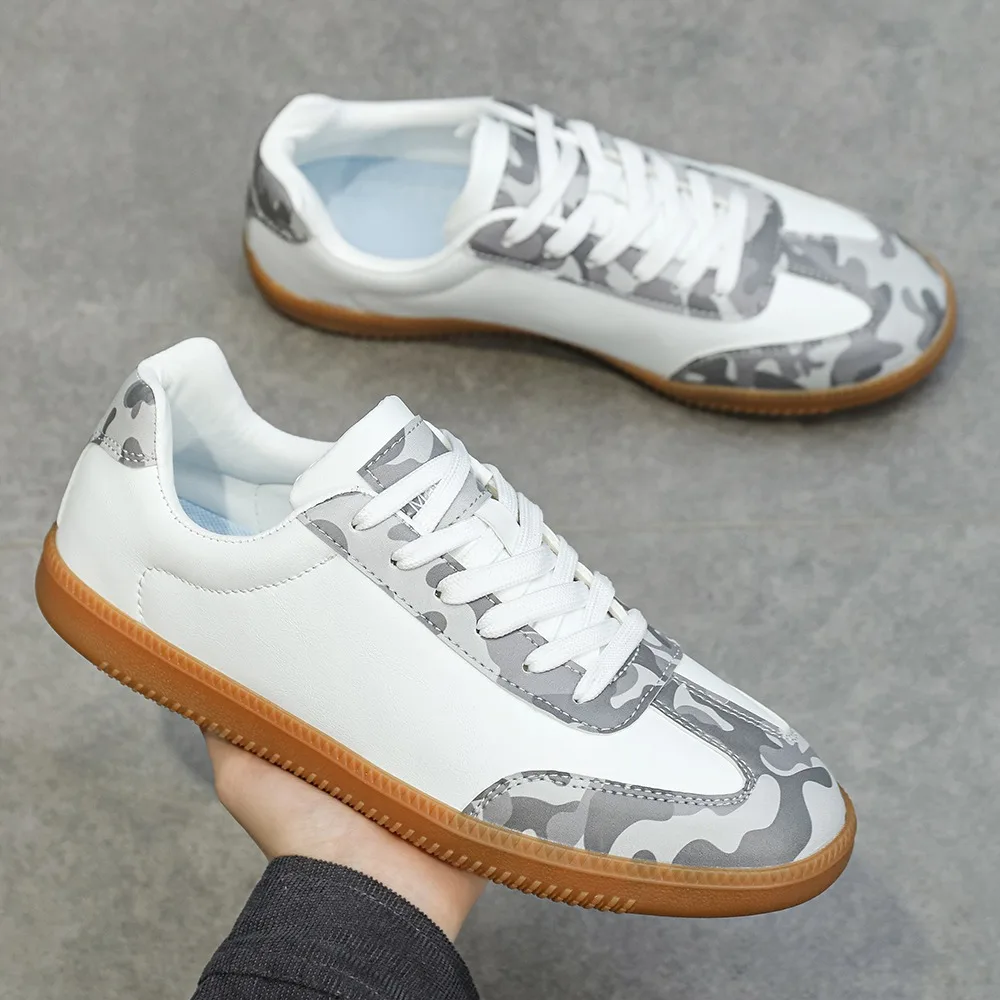 2026Vintage Casual Sports Shoes for Men Leather Hiking Sneakers Women Platform Walking Athletic Shoe Unisex White Loafers