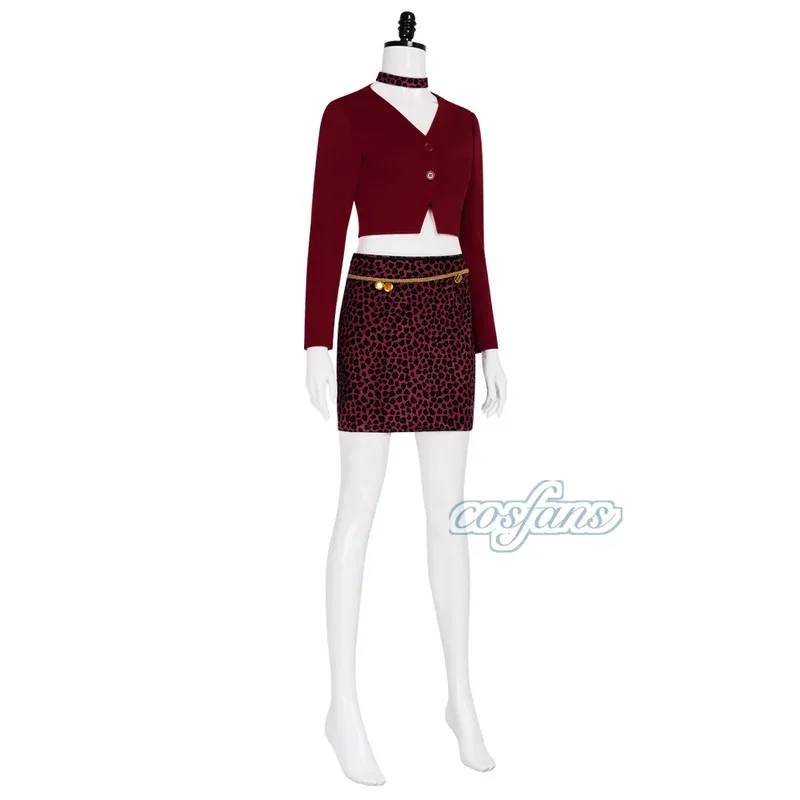 

Nurse Maria Cosplay Costume Wig Movie Silent Fantsy Terror Red Coat Sexy Leopard Skirt Hill Halloween Party Uniform for Girls