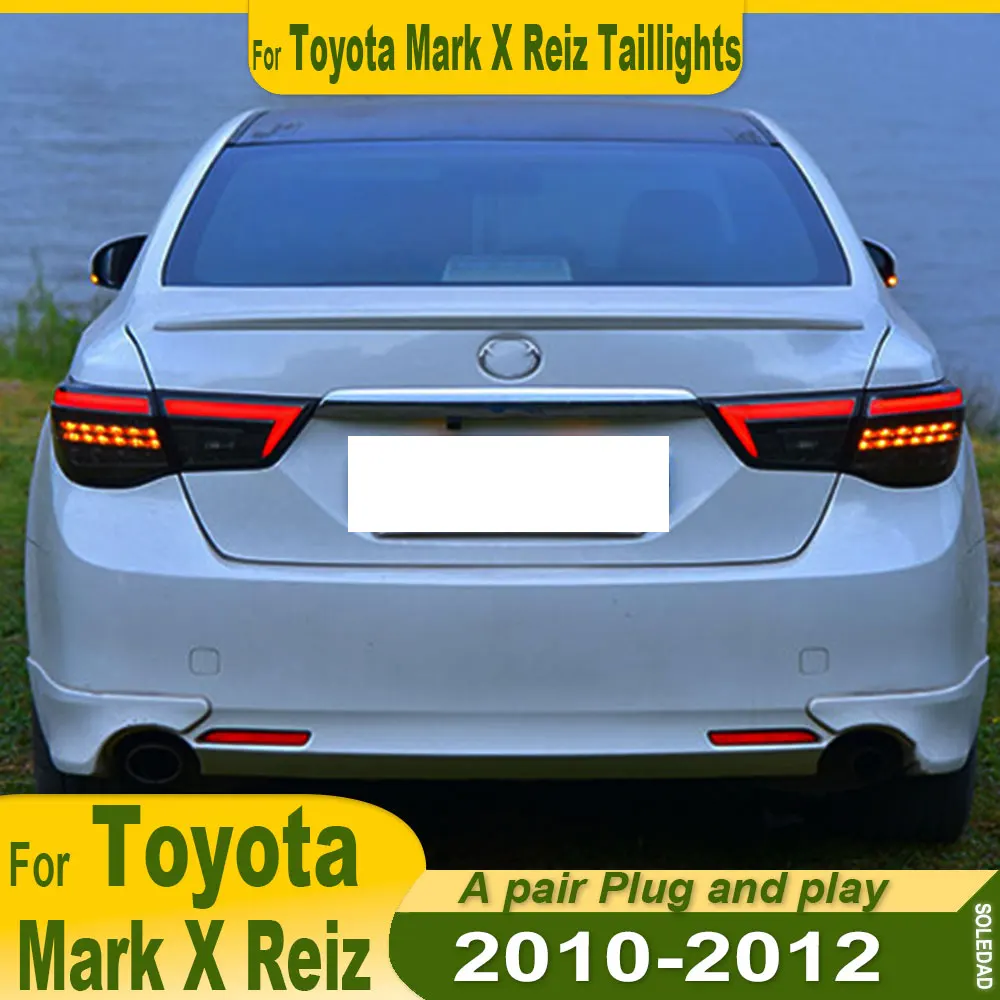 

Для Toyota Reiz Mark X 2010 2011 2012 2013, задние фонари в сборе, авто противотуманные DRL, стоп-сигнал, указатель поворота, задний фонарь Plug and Play