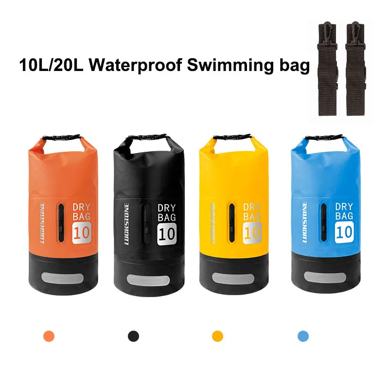 Bolsa de natación impermeable, saco seco, camping, senderismo, natación, rafting, canotaje, mochila, bolsa de deportes al aire libre, 10L, 20L