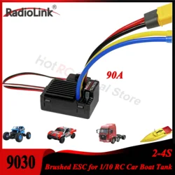 Radiolink 9030 90A 2-4S Waterproof Brushed ESC COOL Speed Controller with 5.5V/7.5V BEC for 1/10 RC Car Truck Crawler Boats