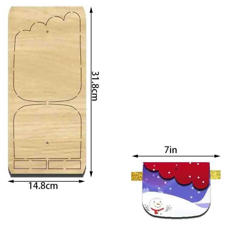 

SIZZIXDIES 1piece 7-inch small wooden cutting dies is suitable for most machines