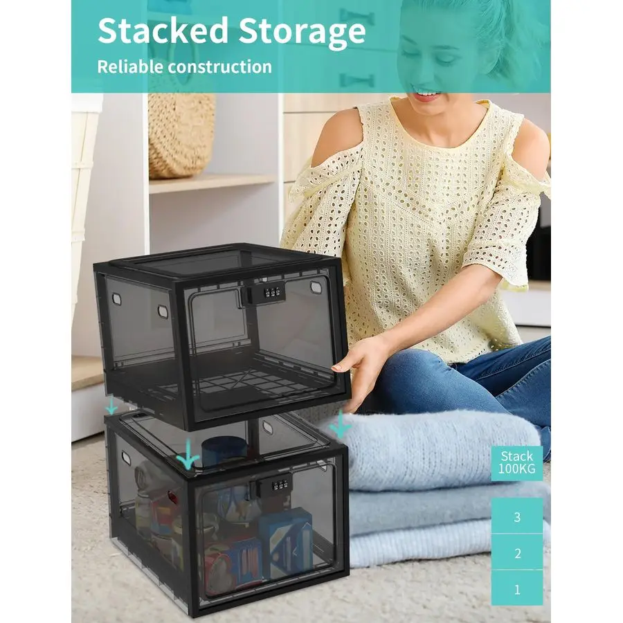 عبوة كبيرة من صندوق قفل الأدوية للأدوية الآمنة، صندوق تخزين قابل للقفل للثلاجة والوجبات الخفيفة، صناديق قفل الهاتف مع مجموعة