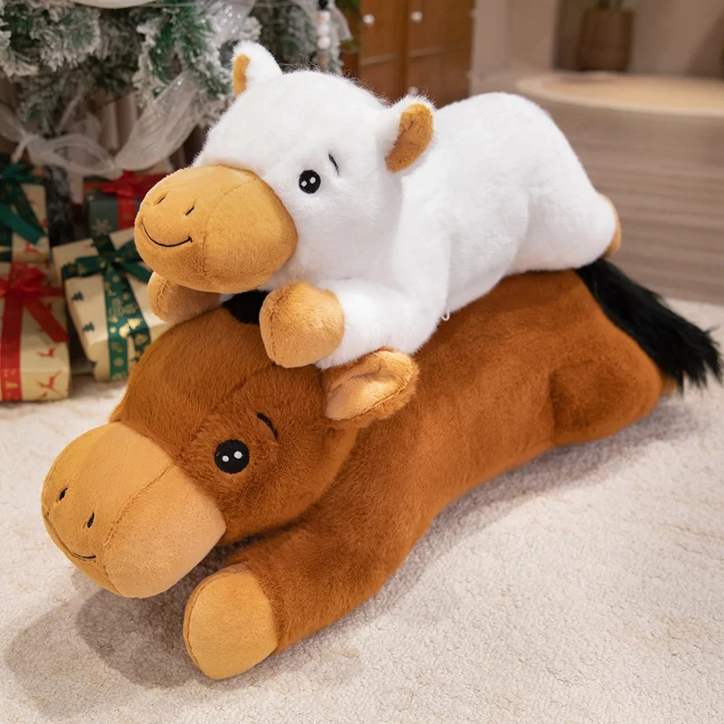 

3 размера, уютная лежачая лошадь, плюшевые игрушки, хлопковая мягкая подушка, теплый мягкий спальный компаньон, приятный подарок друзьям