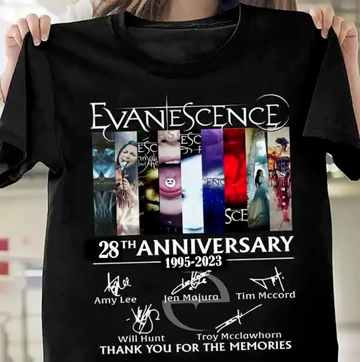 

Evanescence Band 28th Anniversary T-shirt Tee shirt