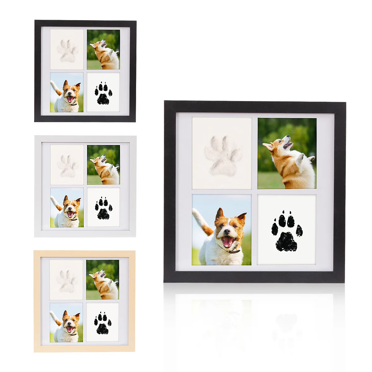 Multi-Scene Hand Paw Print Frame Wash-Free Ink Pad Air Dry Clay For Baby Pet Couple Cat Dog Memory Souvenir
