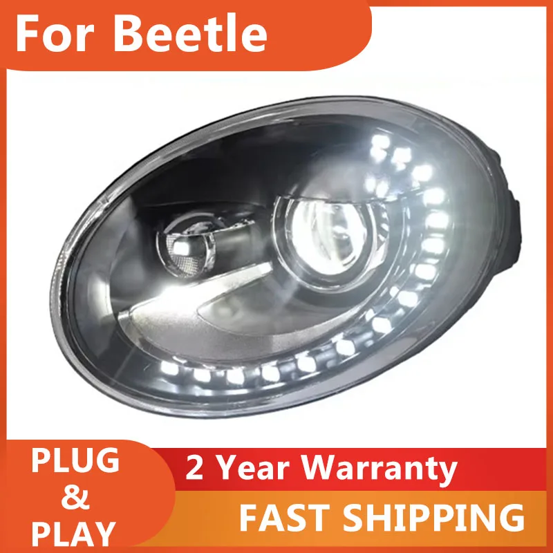 

KOWELL автомобильный Стайлинг для Volkswagen Beetle фары 2013 2014-2017 Beetle головной свет DRL указатель поворота ближний свет проектор Le