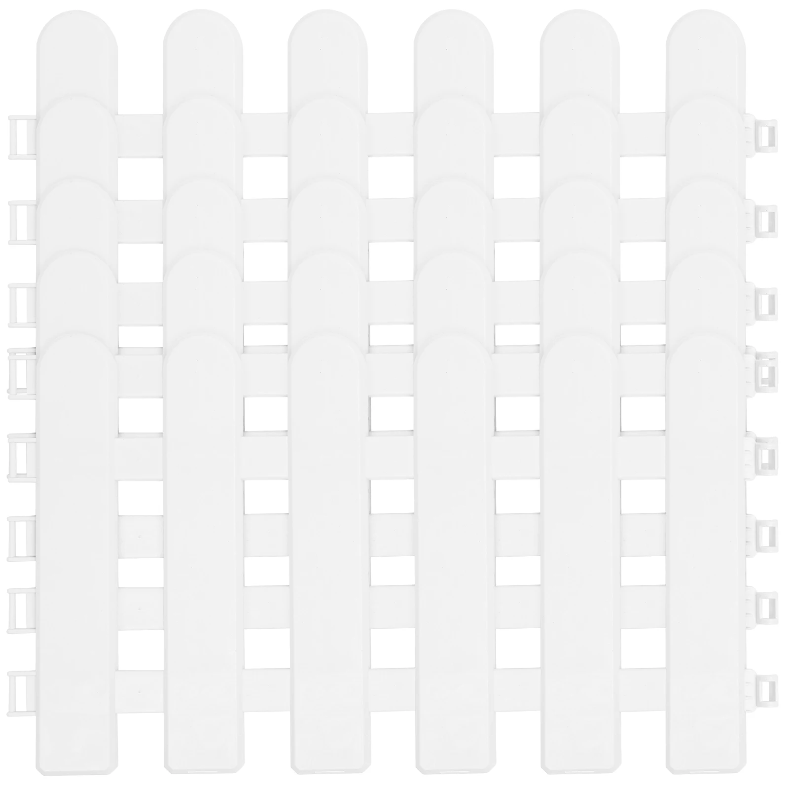 

5pcs Decorative White Picket Garden Fence For Courtyard Outdoor Indoor 50X13Cm Pvc Waterproof Rot Resistant Flexible Mini Fence