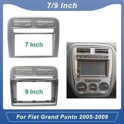 7/9 Inch 2 Din Car Radio Bezel Mask Fascia Fit for Fiat Grand Punto 2005-2009 Dash Mounting Installation Trim Frame Stereo Kit