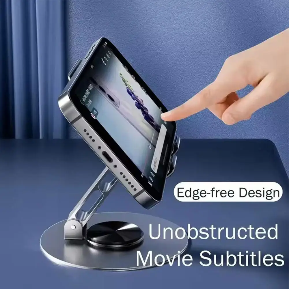 All Metal Aluminum 360 Rotation Tablet Holder Portable Phone Universal Flexible Holder Folding IPad Stand Adjustable Mobile N7S3